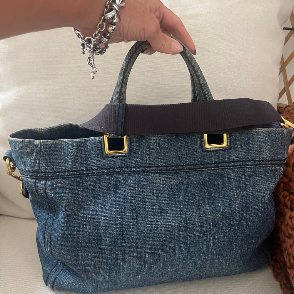 Prada Denim Shopping Tote (Large) - Picture 11 of 16
